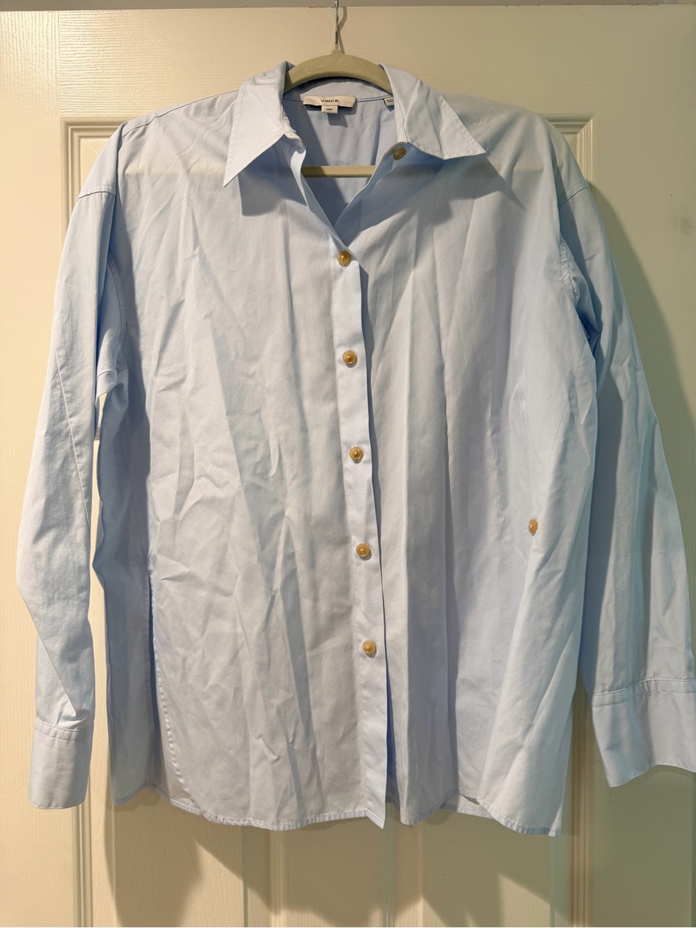 Vince Light Blue Button-Up Dress Shirt